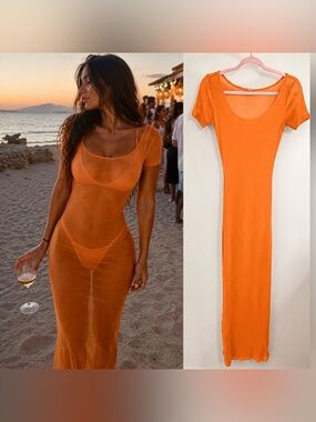 KHY Sheer Mesh Maxi Dress